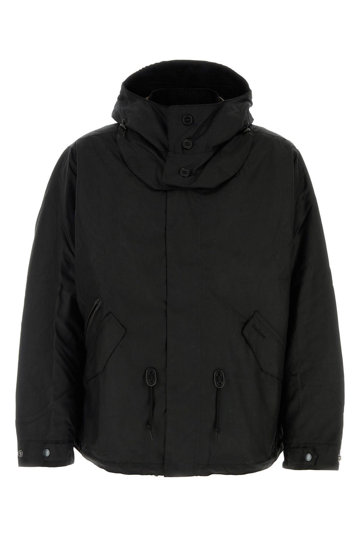 BARBOUR Short Wind Wax Parka-l Nd  Male In Black Product Image