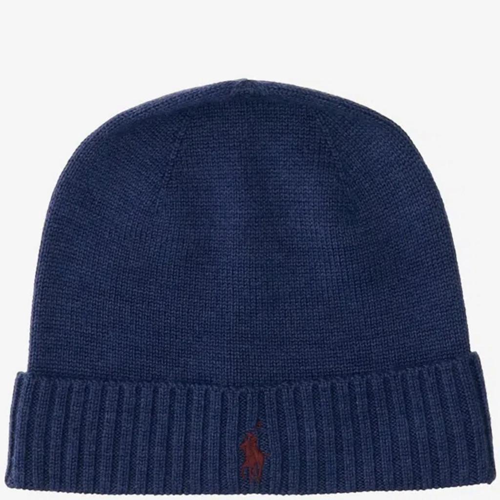 Wool Beanie With Logo In Blue Product Image