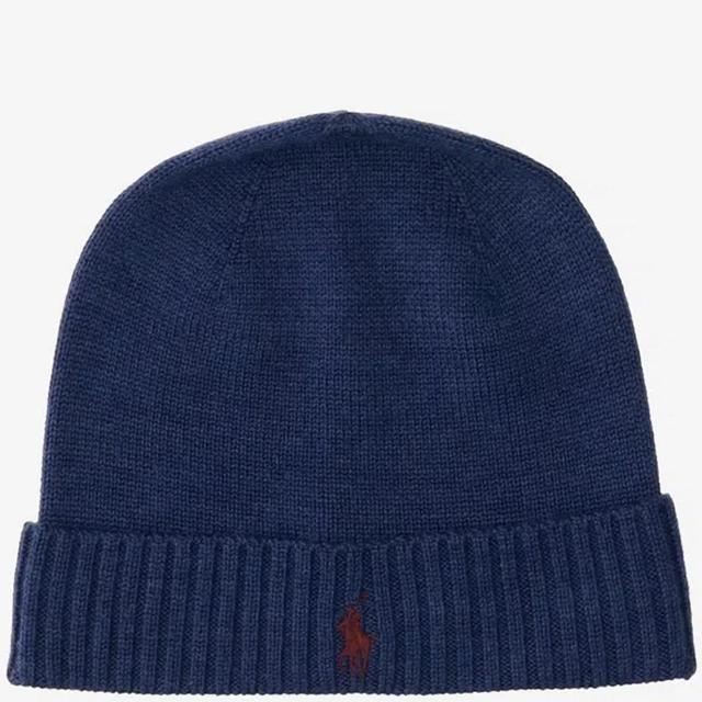 Wool Beanie With Logo In Blue Product Image