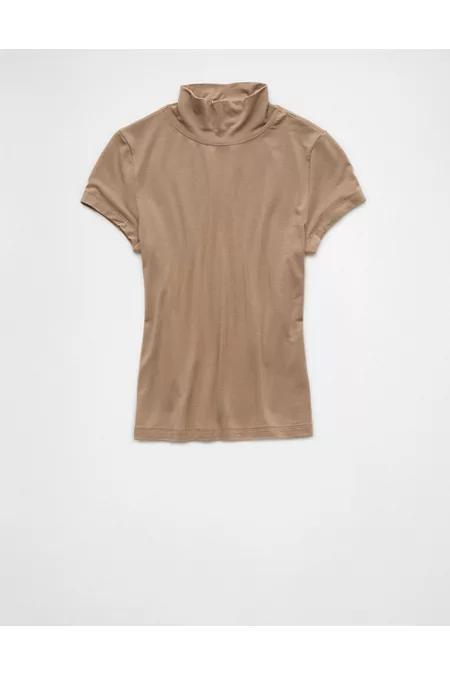 AE Soft Sexy Cropped Mock Neck Tee Women's Product Image