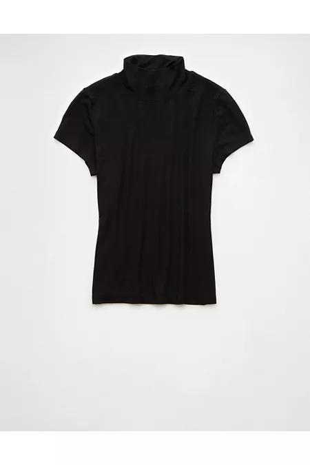 AE Soft Sexy Cropped Mock Neck Tee Women's Product Image