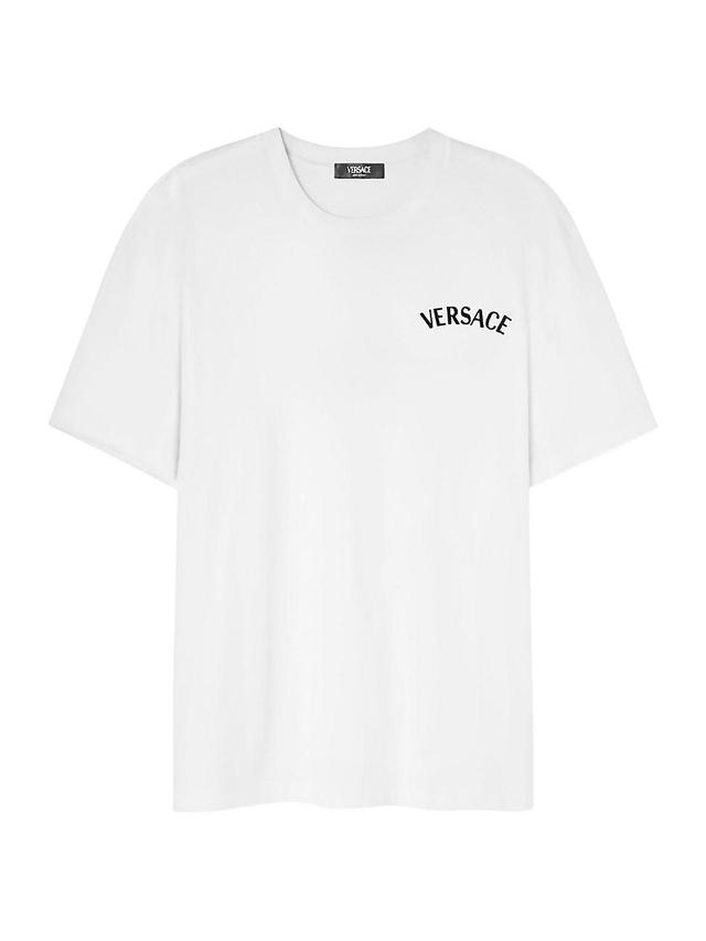 Mens Logo-Embroidered Cotton T-Shirt Product Image