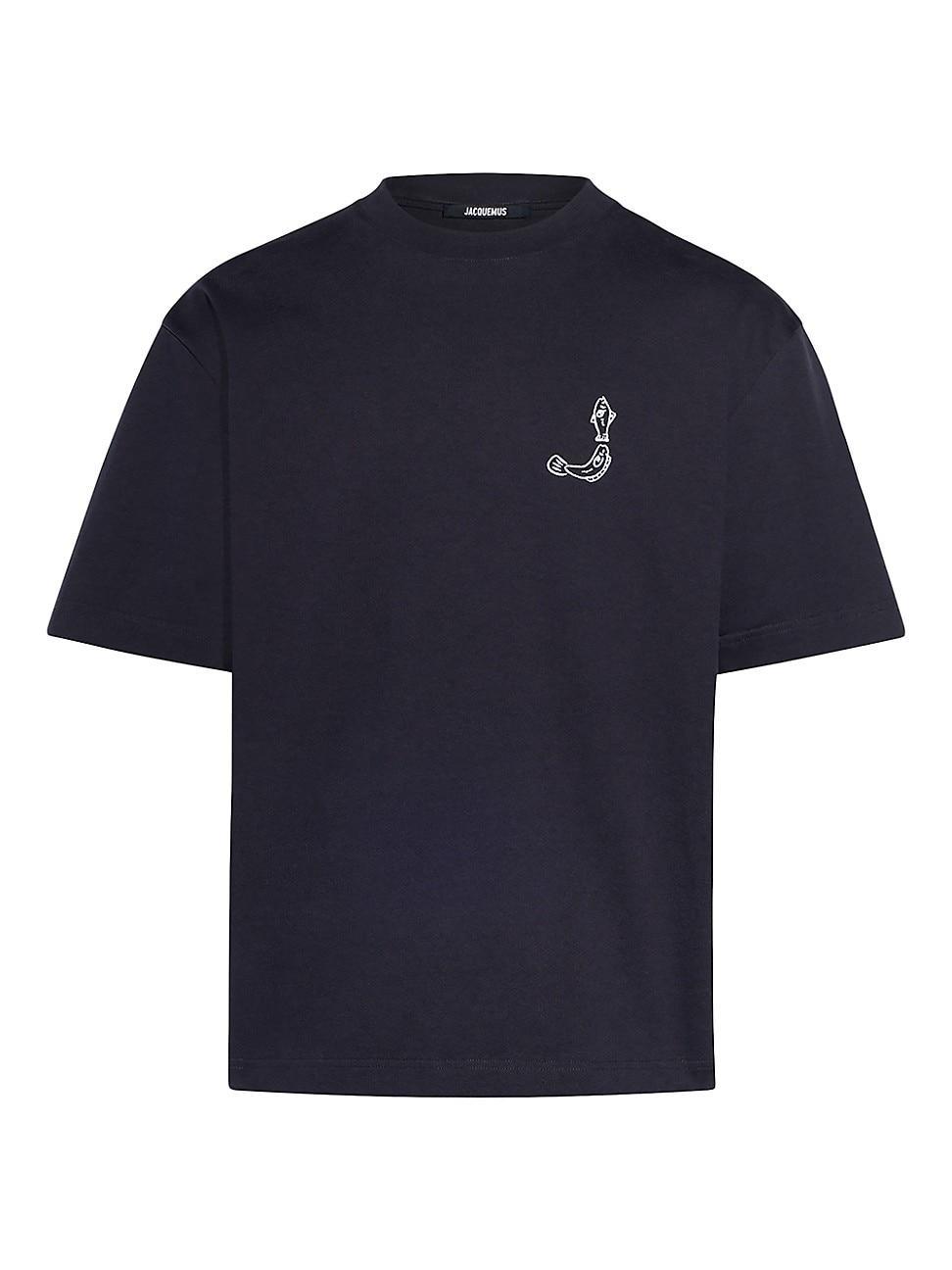 Mens Fish Logo Cotton T-Shirt Product Image