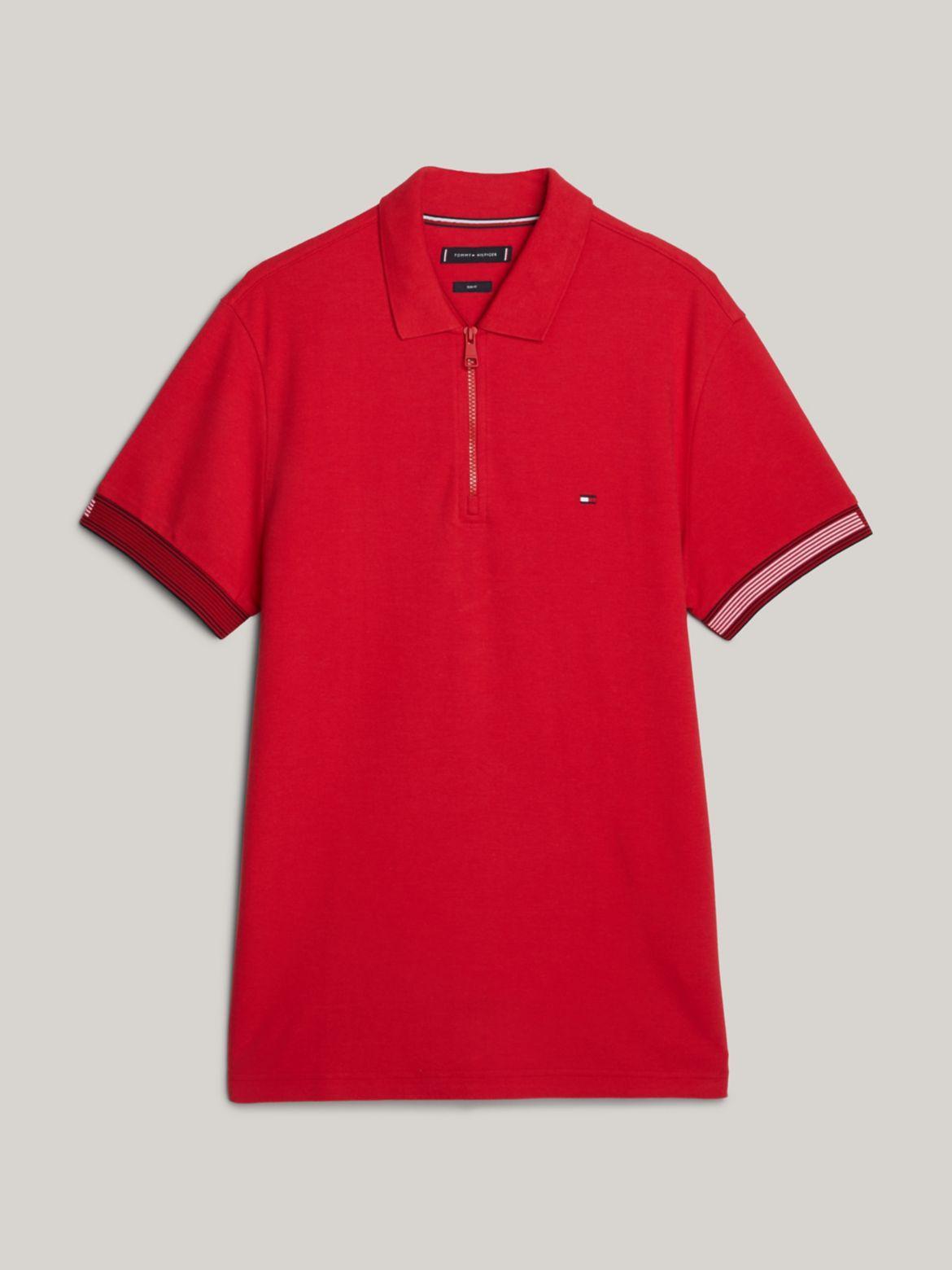 Tommy Hilfiger Men's Slim Fit Flag Tipped Polo Product Image