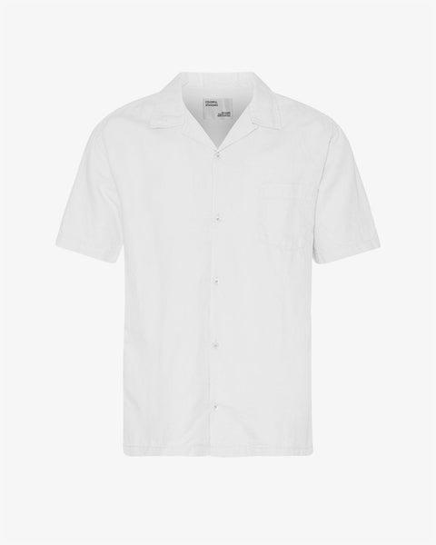 Linen Short Sleeved Shirt - Optical White Product Image