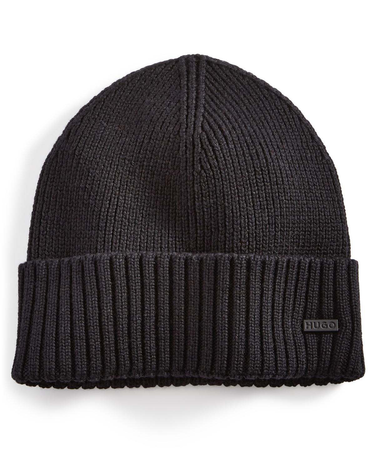 Hugo by Hugo Boss Mens Xucy Wool Logo Cuffed Beanie, Created for Macys Product Image