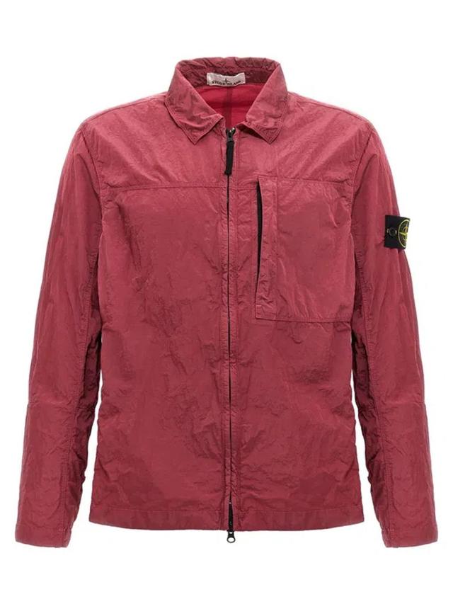 Metal Nylon Overshirt In Fuchsia Product Image