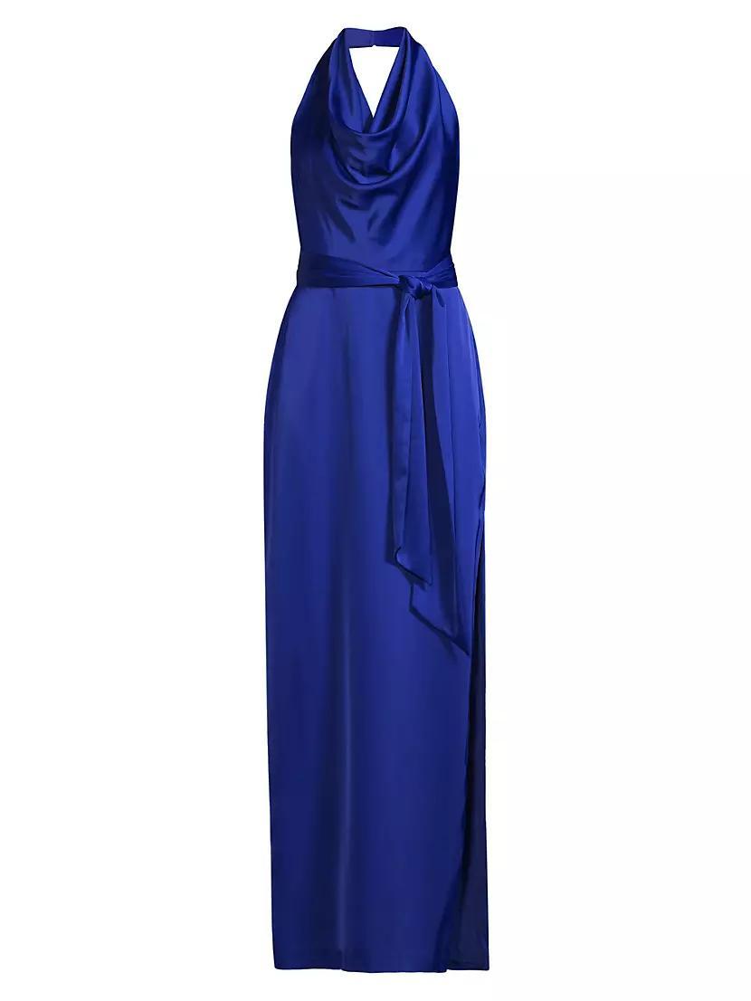 Womens Satin Column Gown Product Image