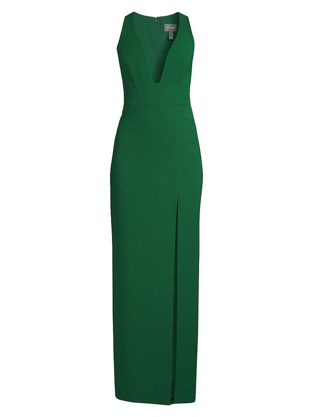 Womens V-neck Column Gown Product Image