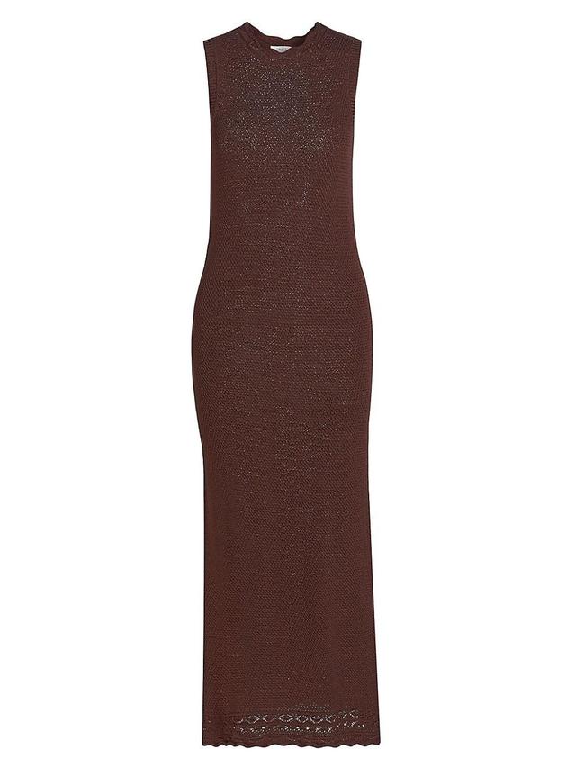 Womens Pointelle Knit Maxi Dress Product Image