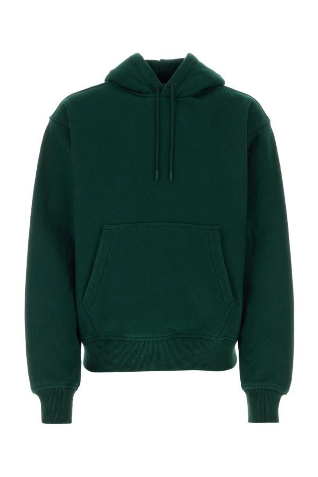 Man Bottle Green Cotton Sweatshirt Product Image