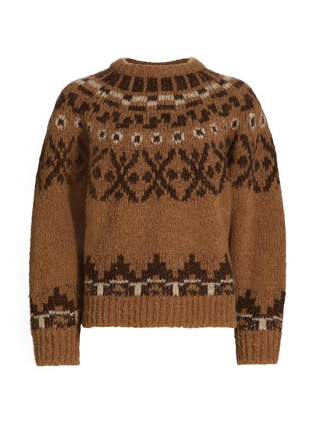 Womens Fair Isle Alpaca Sweater Product Image