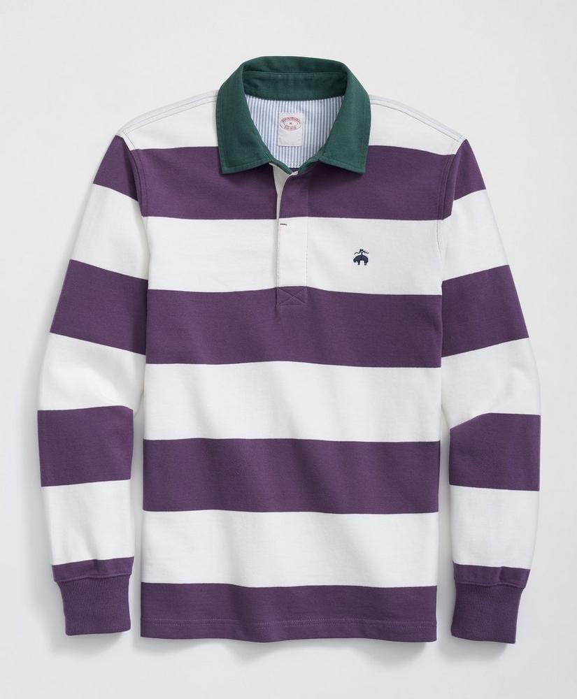 Rugby Shirt in Garment-Washed Cotton Product Image