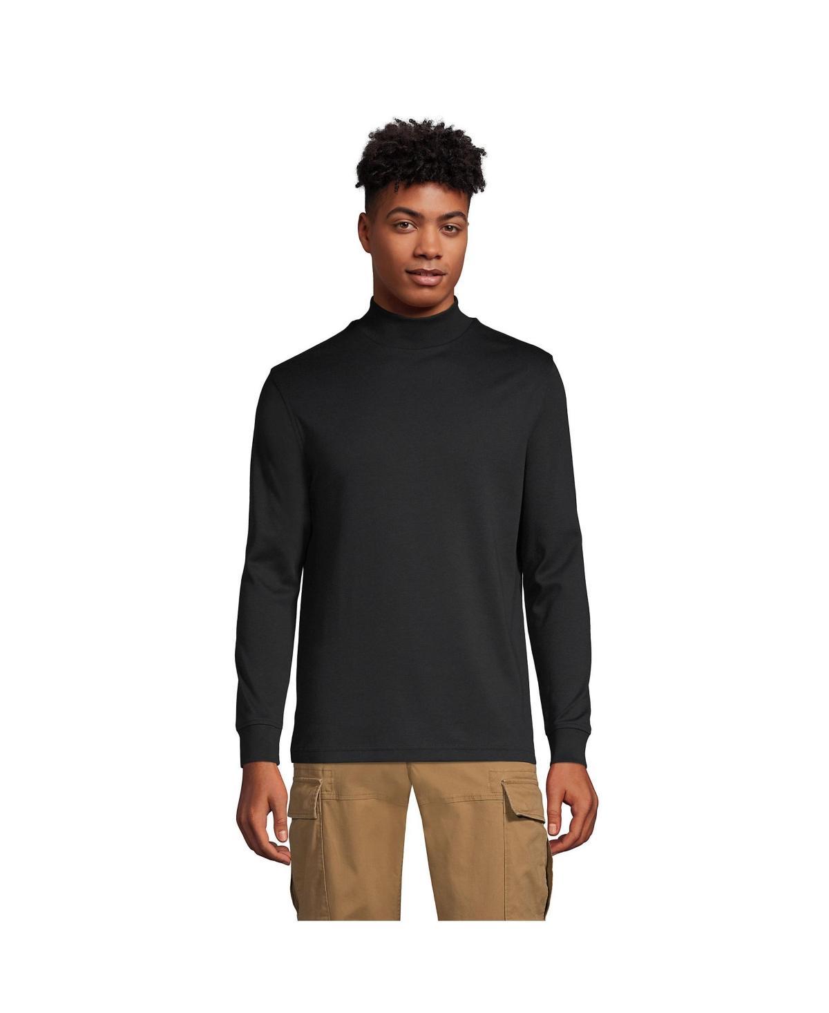 Lands End Mens Super Soft Supima Mock Turtleneck Product Image