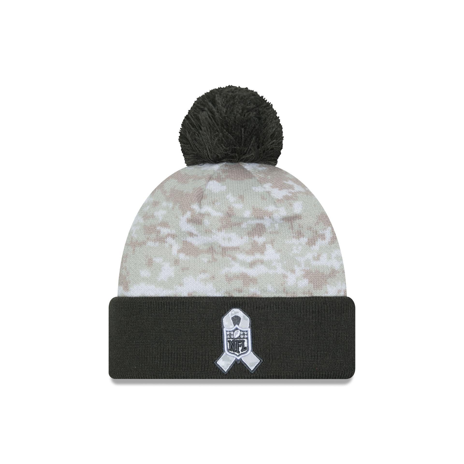 Seattle Seahawks 2024 Salute to Service Pom Knit Hat Male Product Image