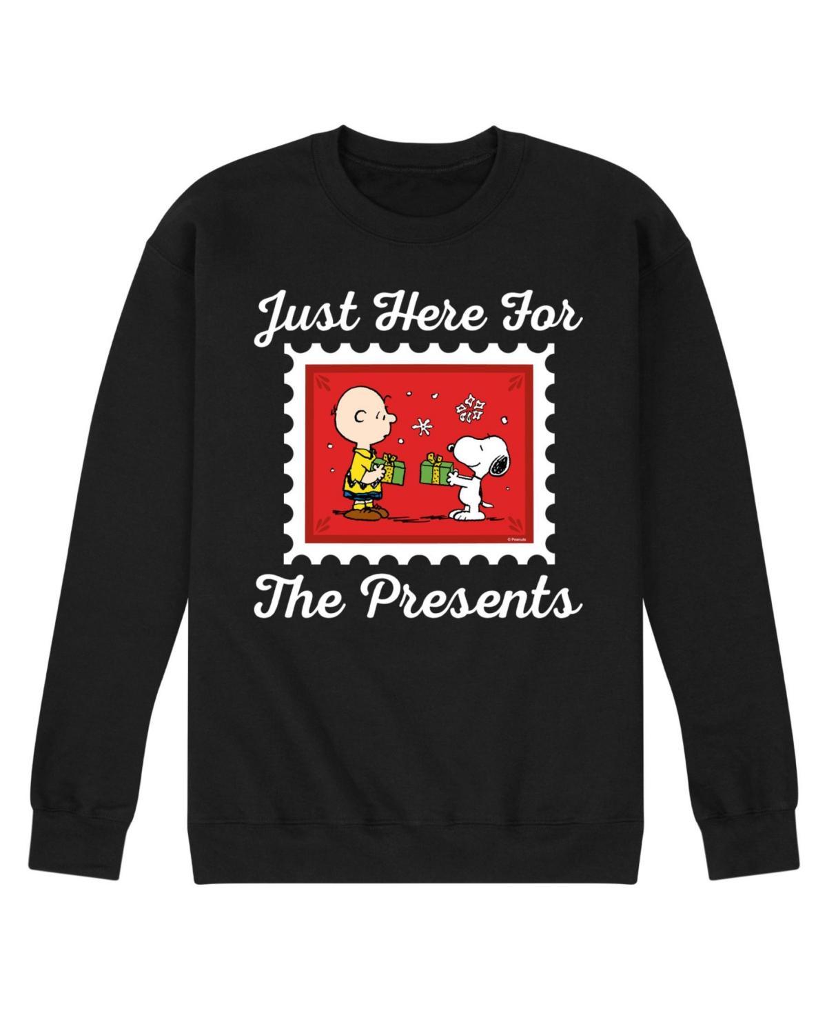 Airwaves Mens Peanuts Holidays Crew-neck Fleece T-shirt Product Image