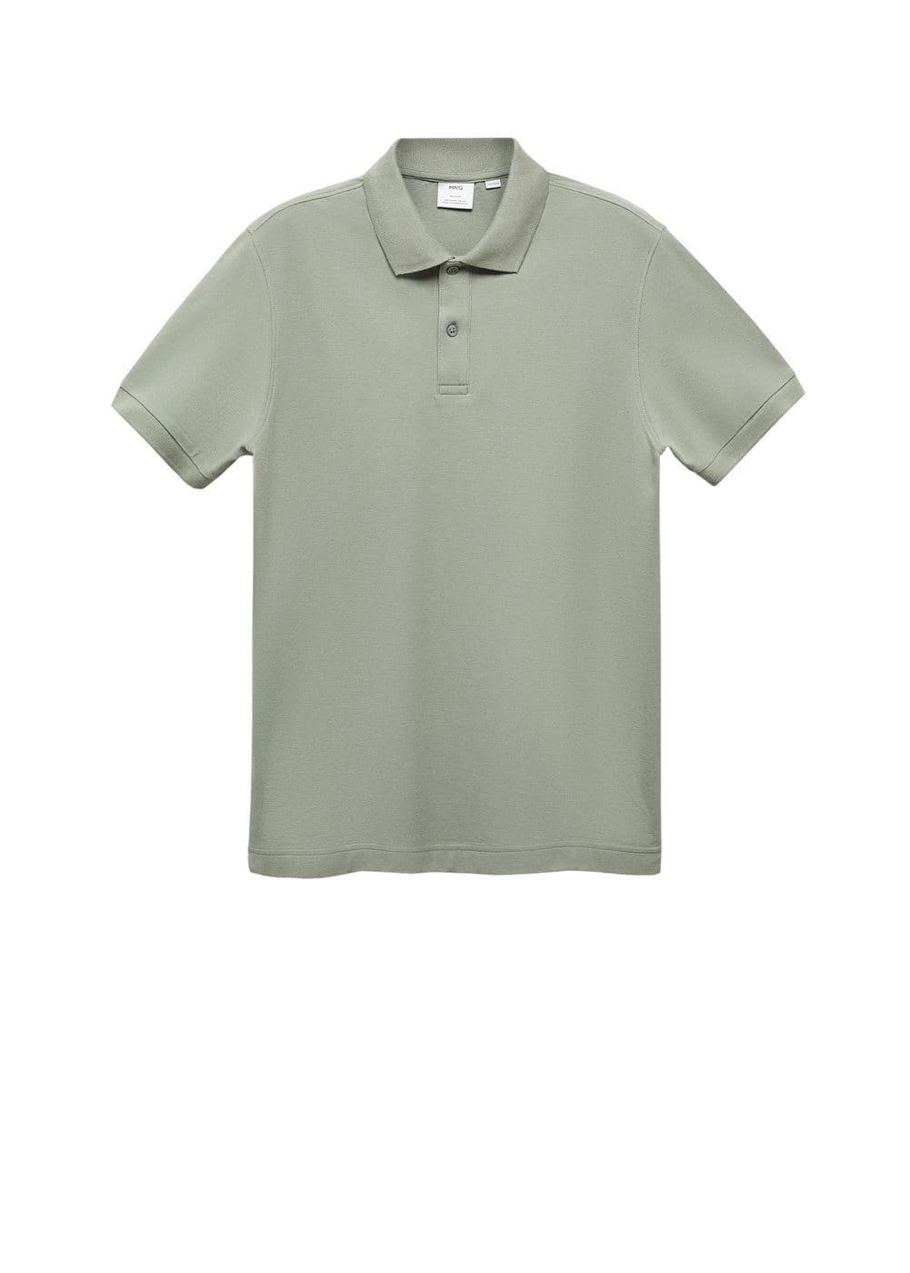 100% cotton pique polo shirt - Men | MANGO USA Product Image