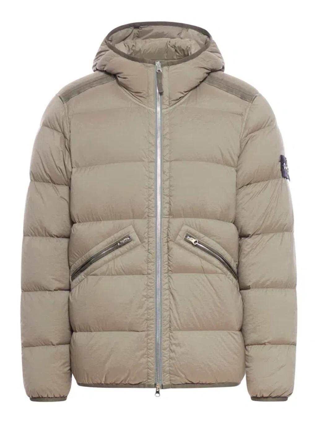 STONE ISLAND Padded Jacket In Brown Product Image