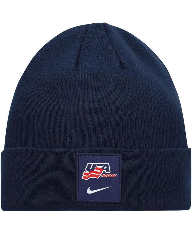 Mens Nike Navy Usa Hockey Logo Cuffed Knit Hat Product Image