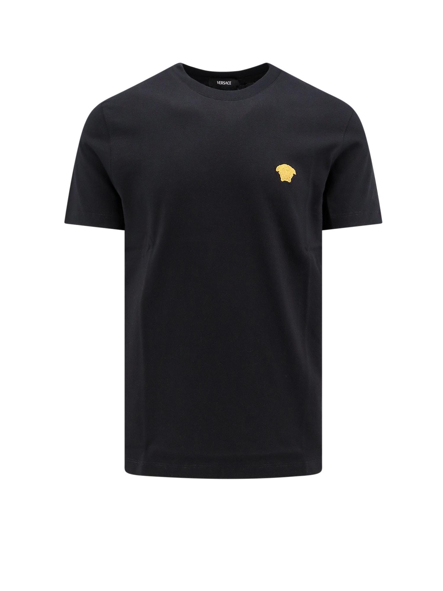 Black Cotton Short-sleeved Polo Shirt Product Image