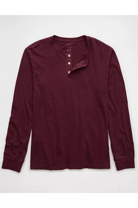 AE Long-Sleeve Henley T-Shirt Mens Product Image