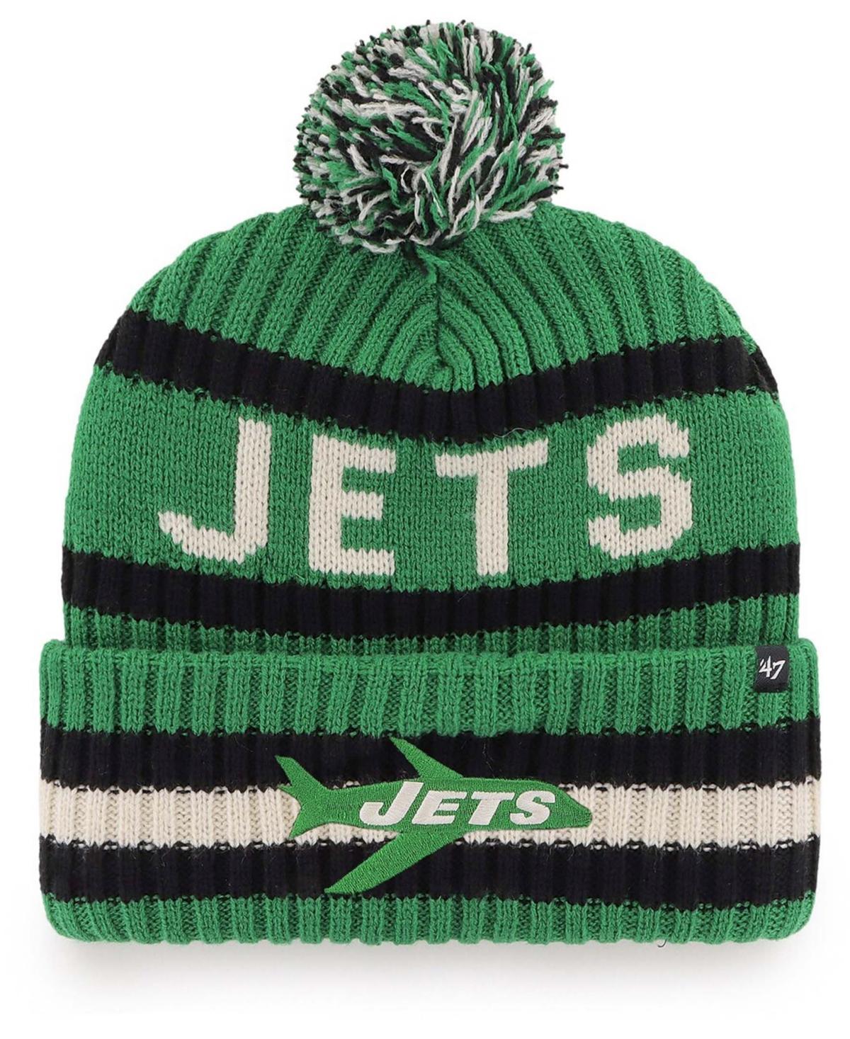 Mens 47 Kelly New York Jets Legacy Bering Cuffed Knit Hat with Pom Product Image