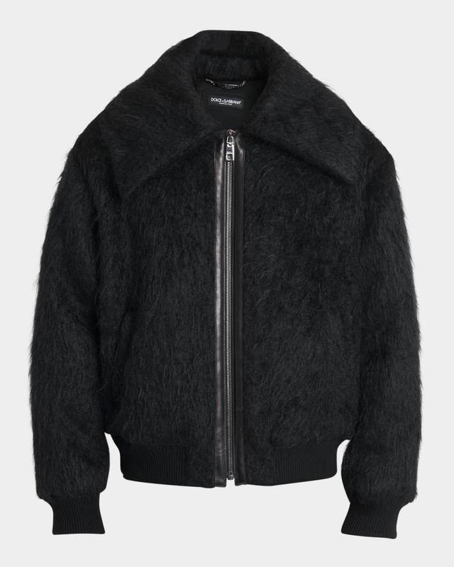 Mens Faux-Fur Zip Jacket Product Image