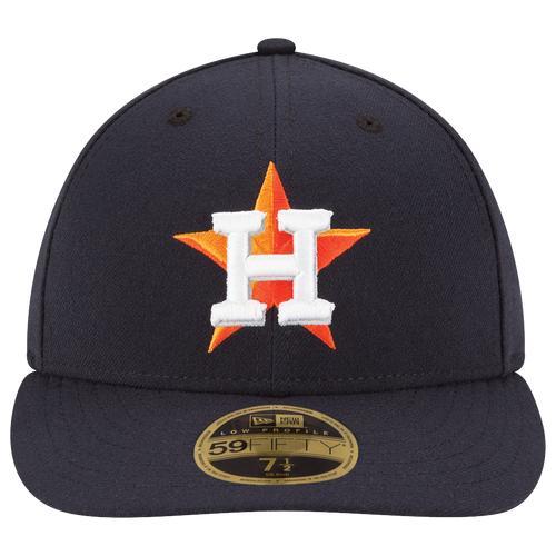 Mens New Era Houston Astros Home Authentic Collection On-Field Low Profile 59FIFTY Fitted Hat Blue Product Image