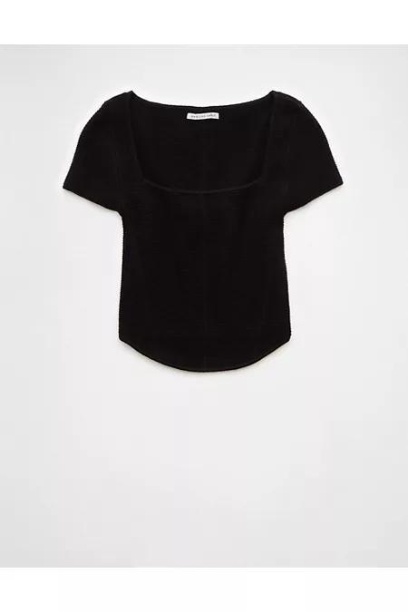 AE Cropped Short-Sleeve Sweater Womens Product Image