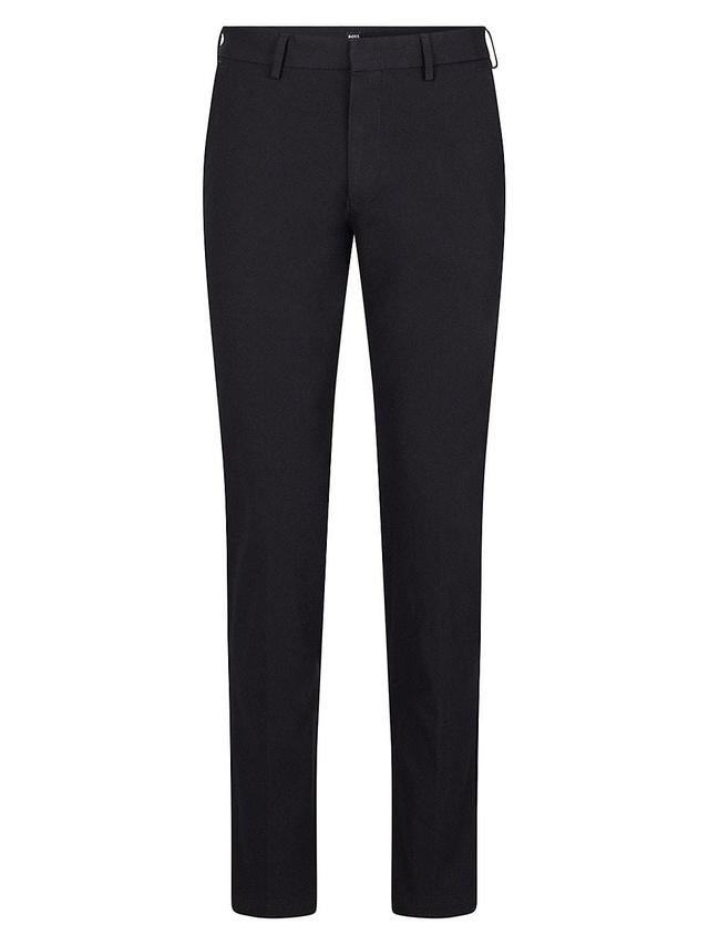 Mens Slim-Fit Trousers With Front Pleats In A Cotton Blend Product Image