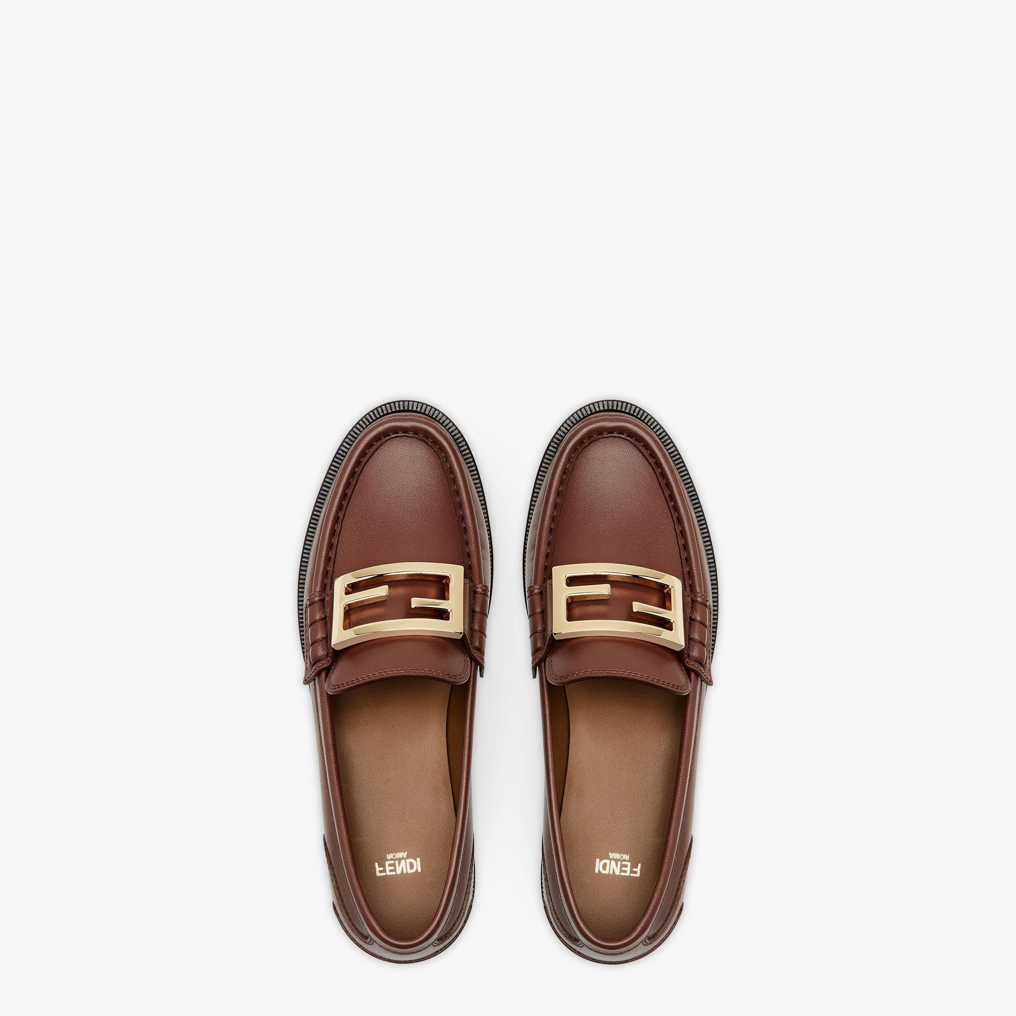 BaguetteBrown leather loafers Product Image