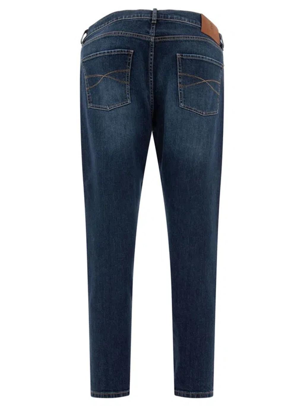 BRUNELLO CUCINELLI Jeans With Distressed Effect In Blue Product Image