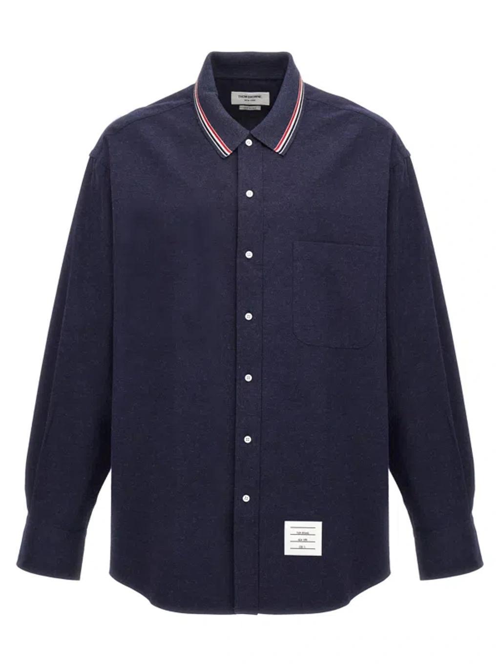 THOM BROWNE Rwb Shirt, Blouse In Blue Product Image