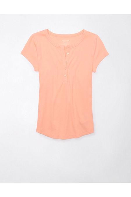 AE Ribbed Henley T-Shirt Womens Product Image