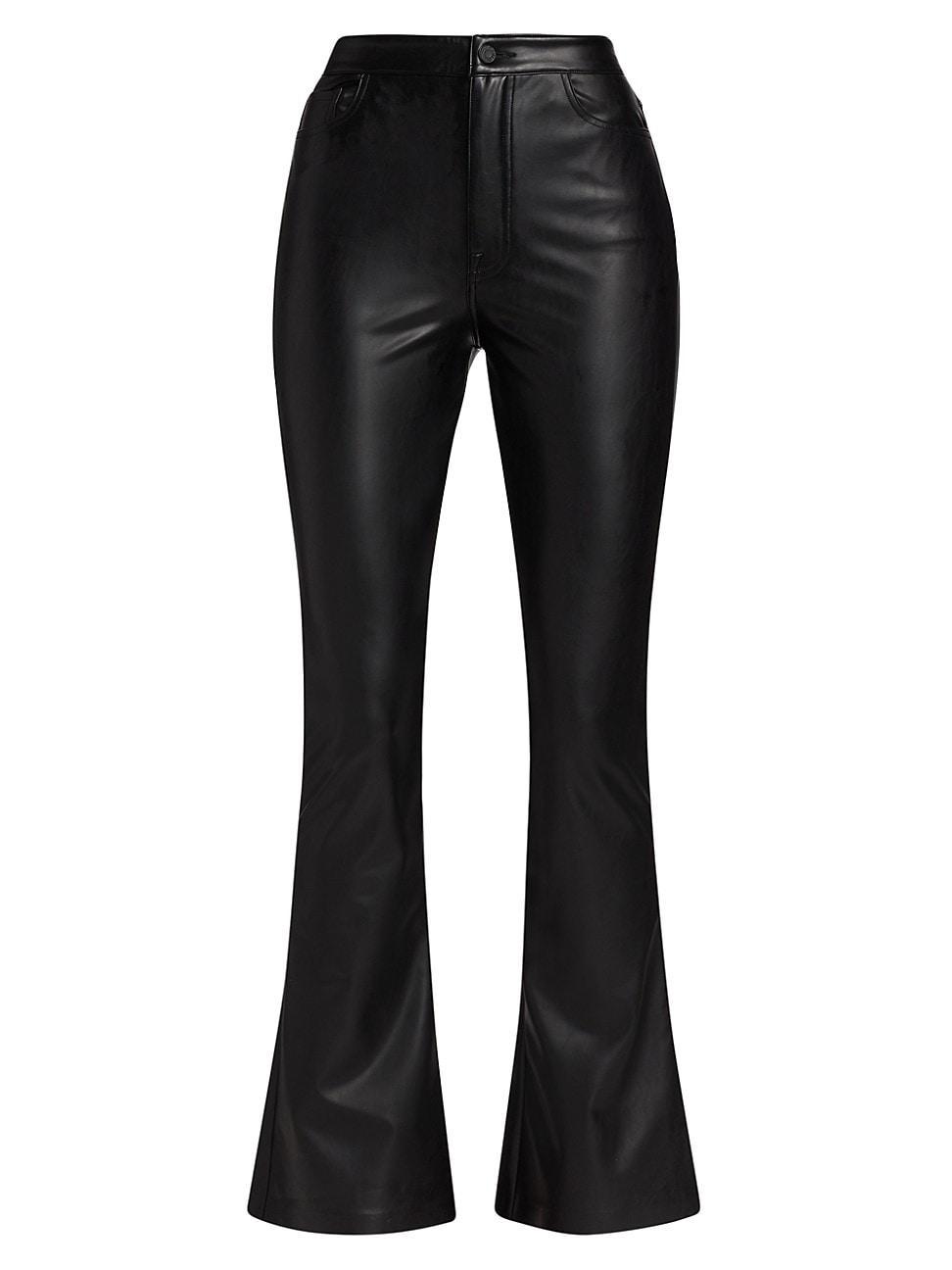 Womens Faux Leather Skinny Bootcut Pants product image