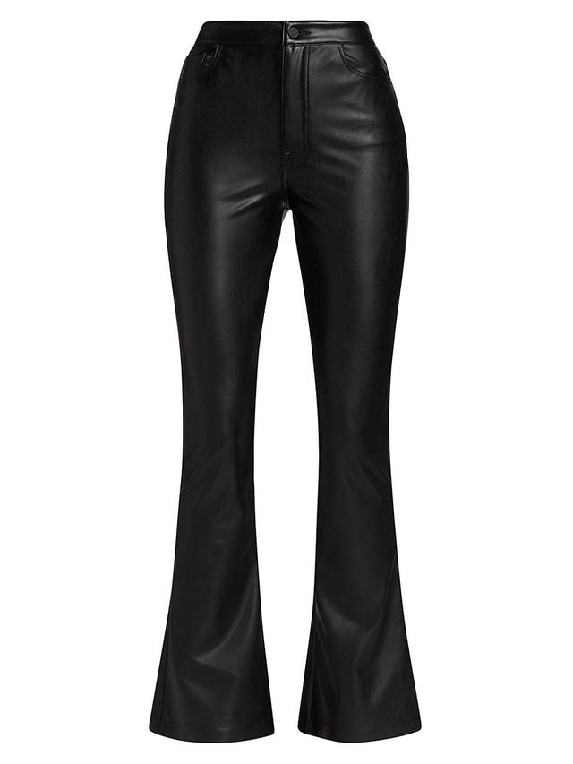 Womens Faux Leather Skinny Bootcut Pants Product Image