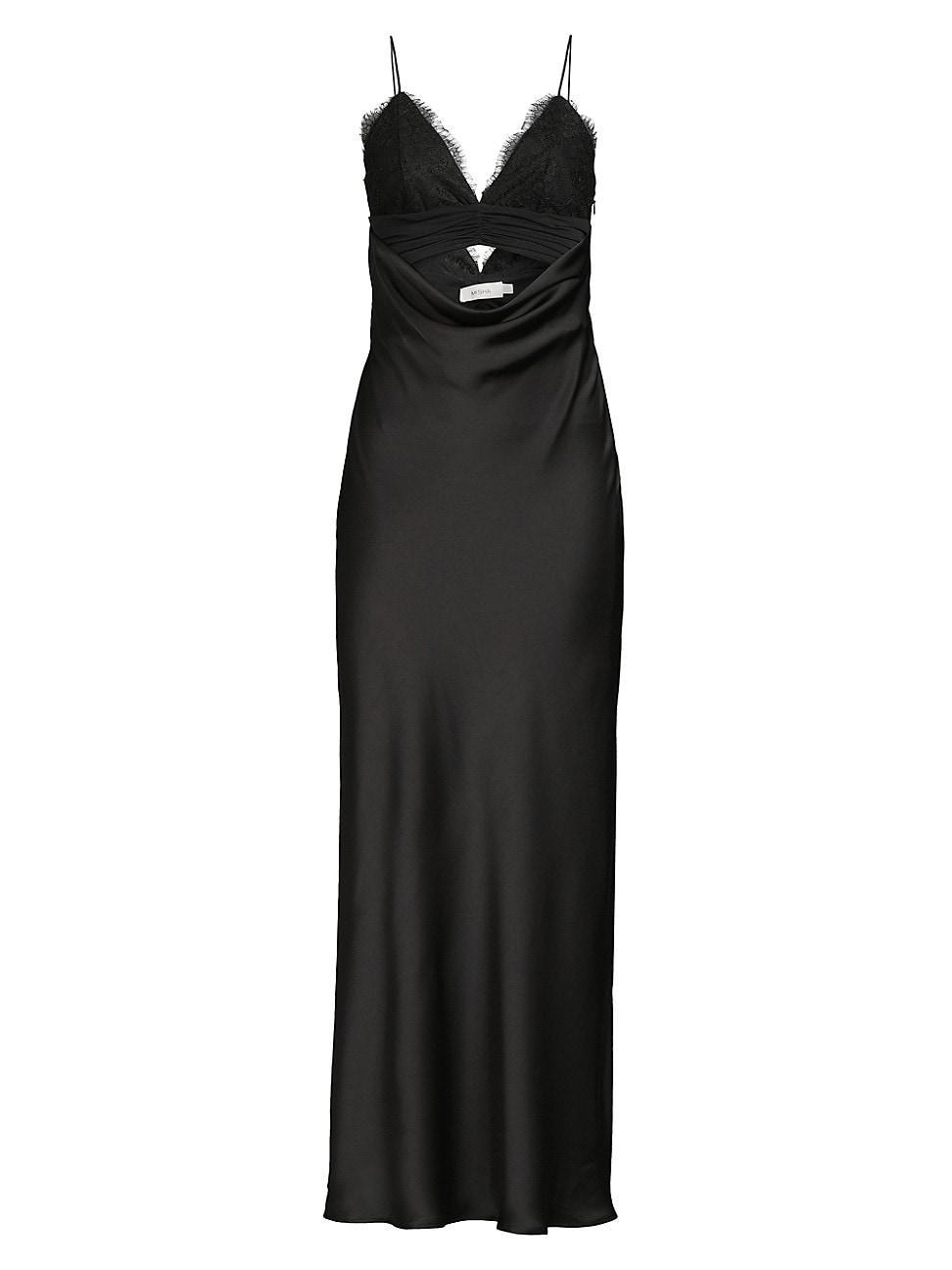 Womens Maxxy Satin Slip Cut-Out Maxi Dress Product Image