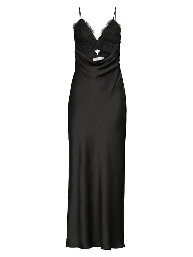 Womens Maxxy Satin Slip Cut-Out Maxi Dress Product Image