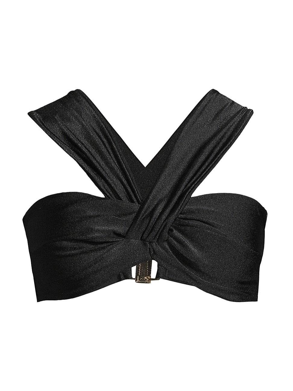 Womens Halter Satin Bikini Top Product Image