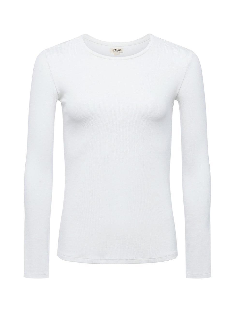 Womens Tess Rib-Knit Crewneck T-Shirt product image