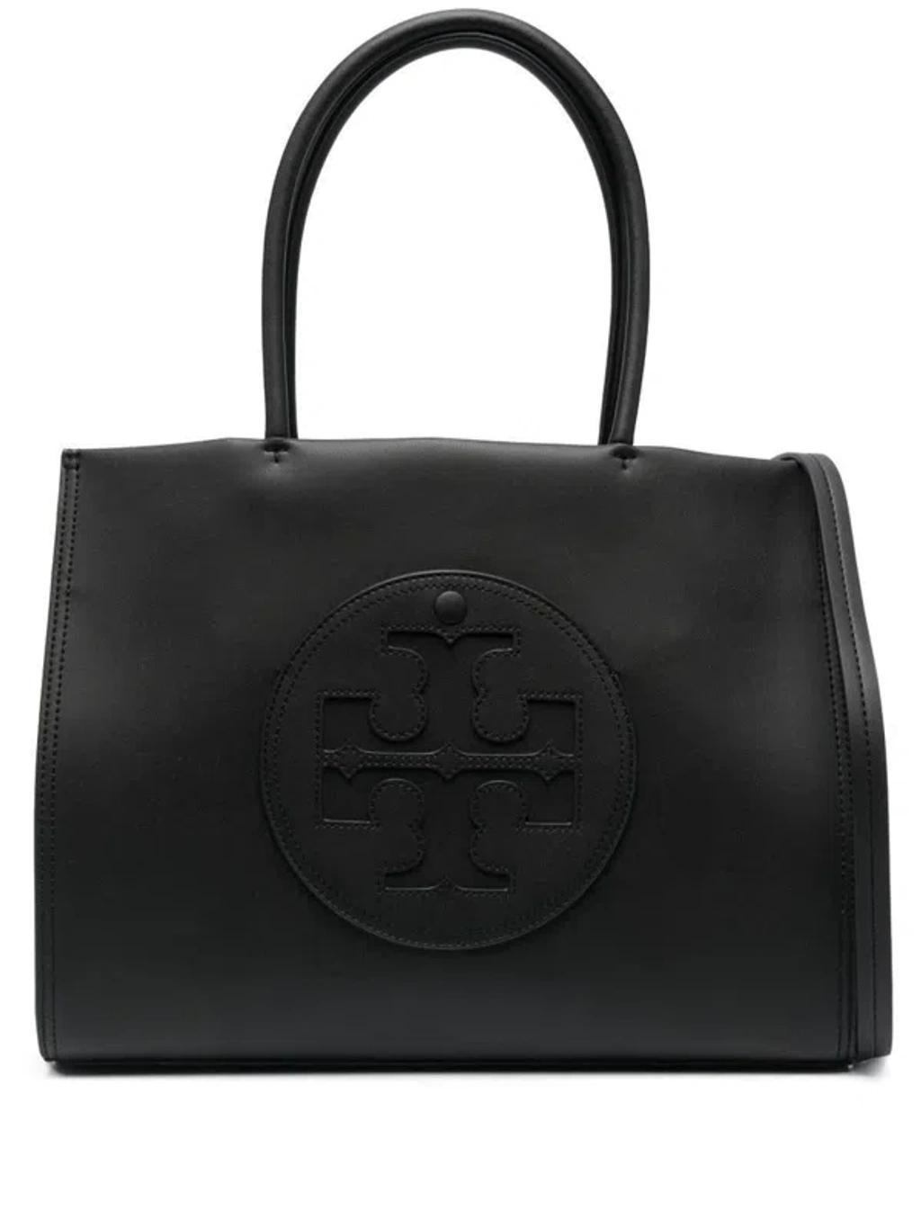 TORY BURCH Borsa Shopping Ella Piccola In Pelle Bio Con Logo In Black Product Image