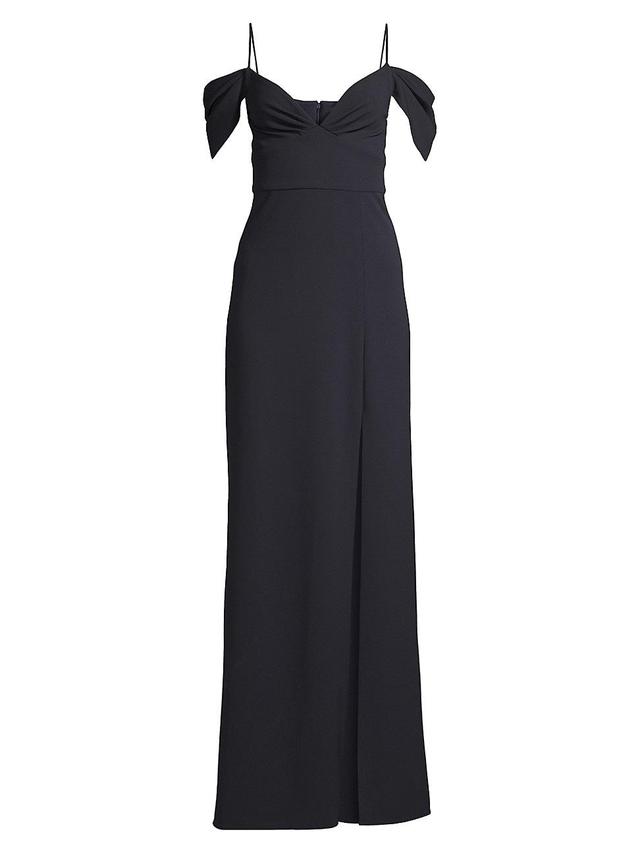 Womens Brittany Stretch Crepe Cold-Shoulder Gown Product Image