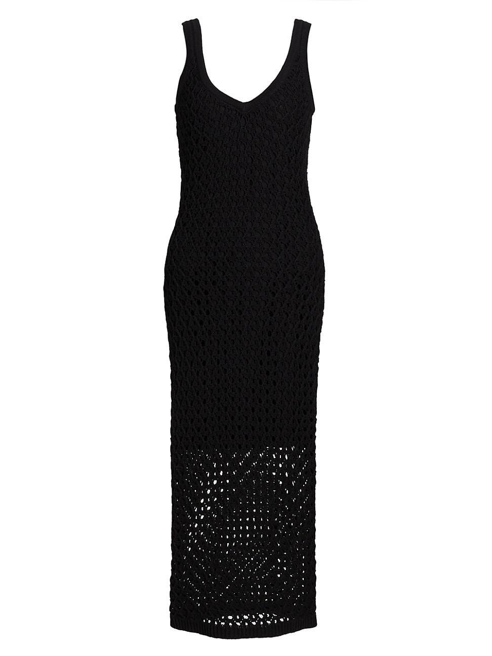 Womens Kayla Crocheted Cotton Midi-Dress Product Image