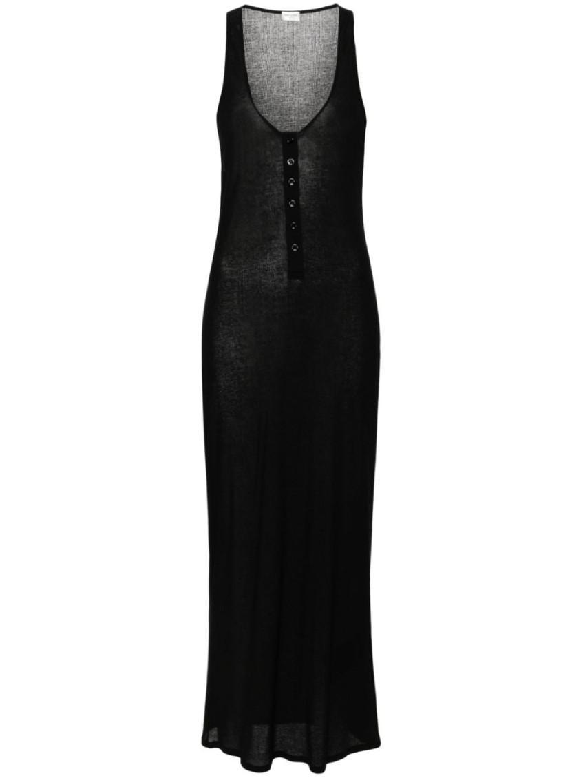 Fine-ribbed Jersey Maxi Dress In Black product image