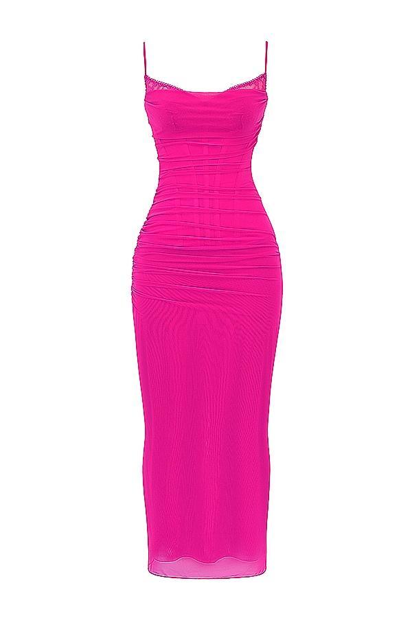 Nalini Fuchsia Maxi Dress - SALE Product Image