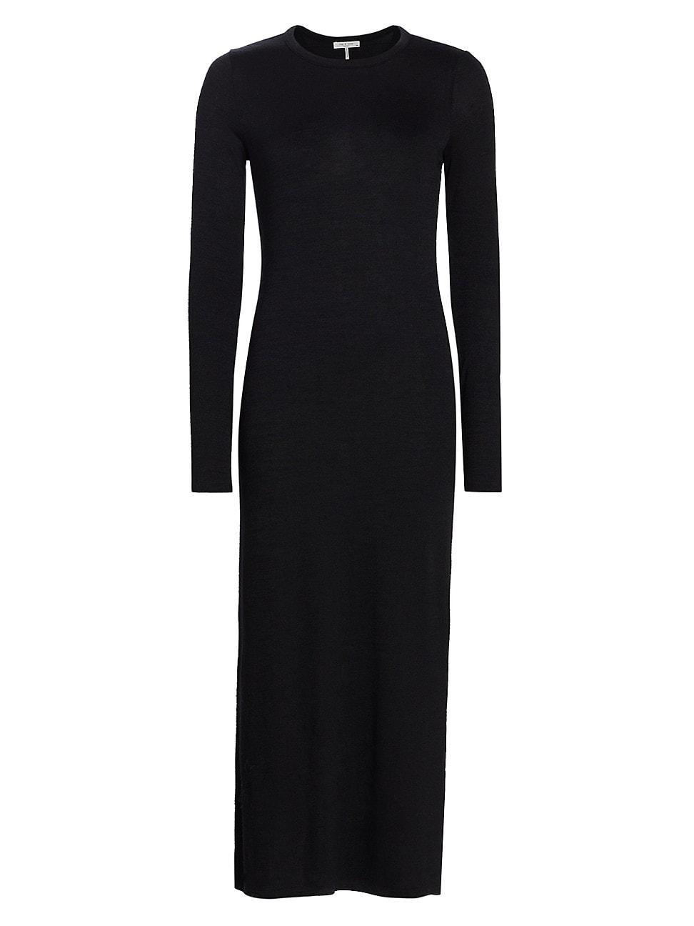 Long-Sleeve Knit Maxi Dress Product Image