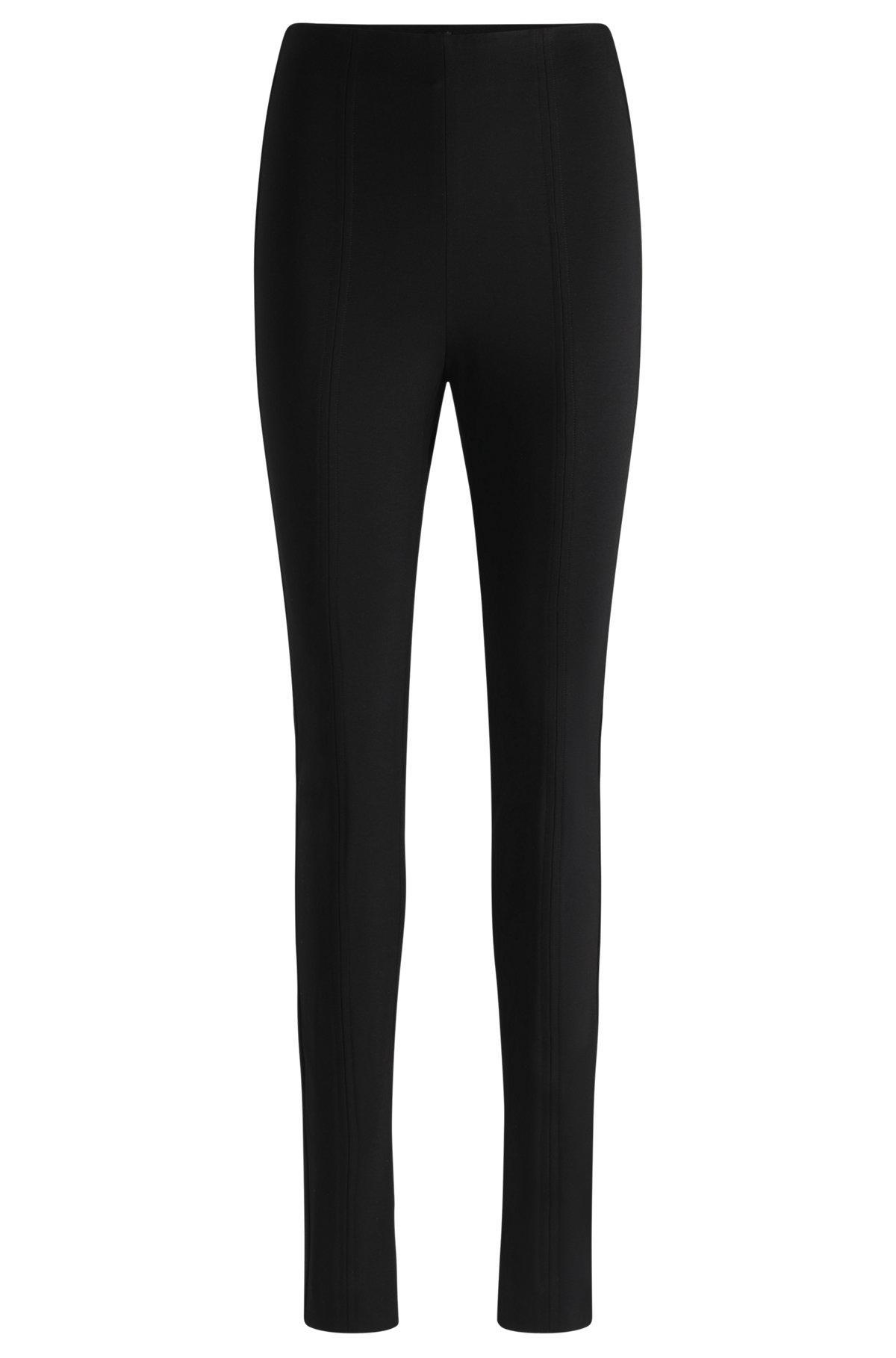 Formal trousers in stretch fabric with slit hems Product Image