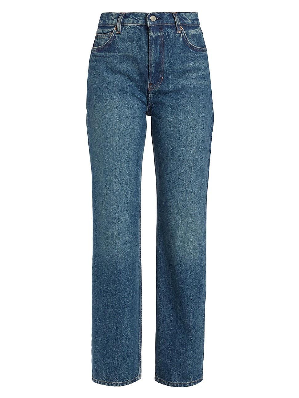 Womens Abby High-Rise Straight-Leg Jeans product image