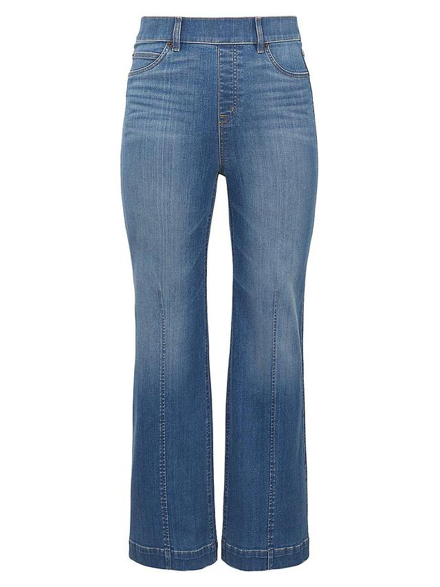 Womens Seamed-Front Wide-Leg Jeans Product Image