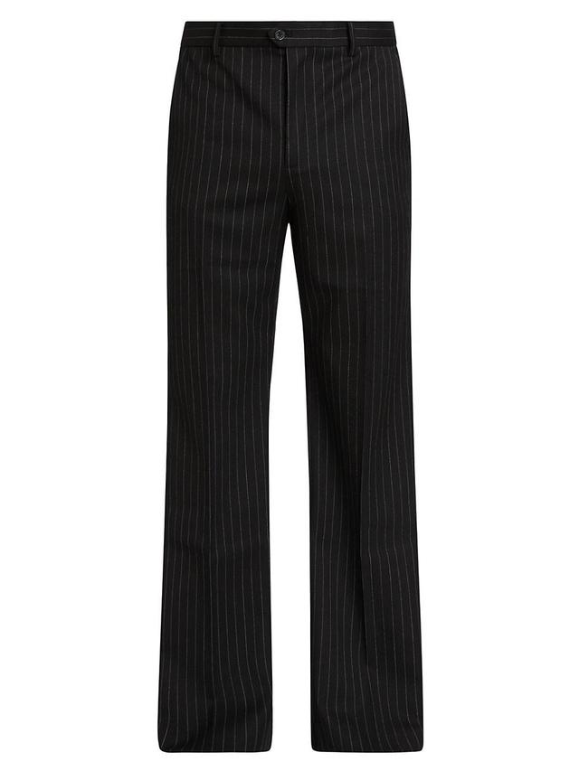 Mens Persistance of Memory Collection Pinstriped Flared Trousers Product Image